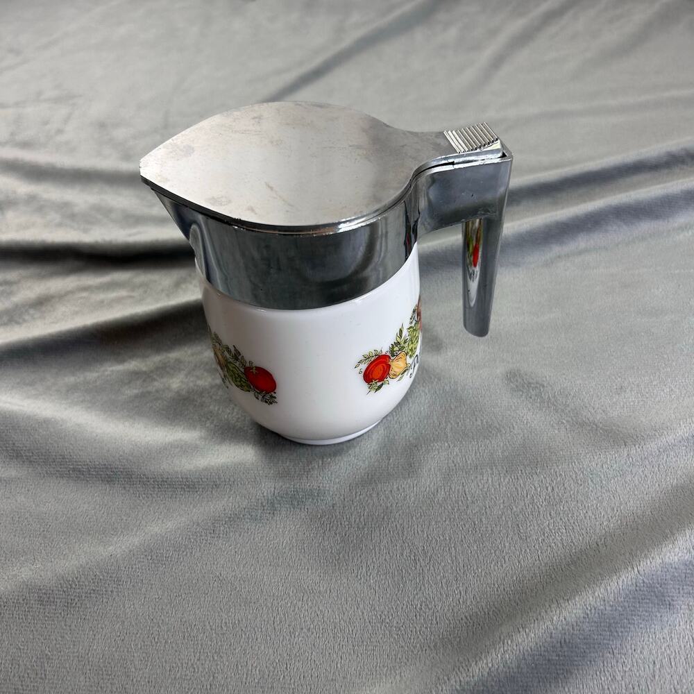 Vintage Gemco Milk Glass Creamer Holder Cream Jar